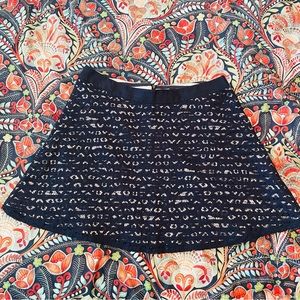 The Limited NWOT Navy & White Mini Circle Skirt